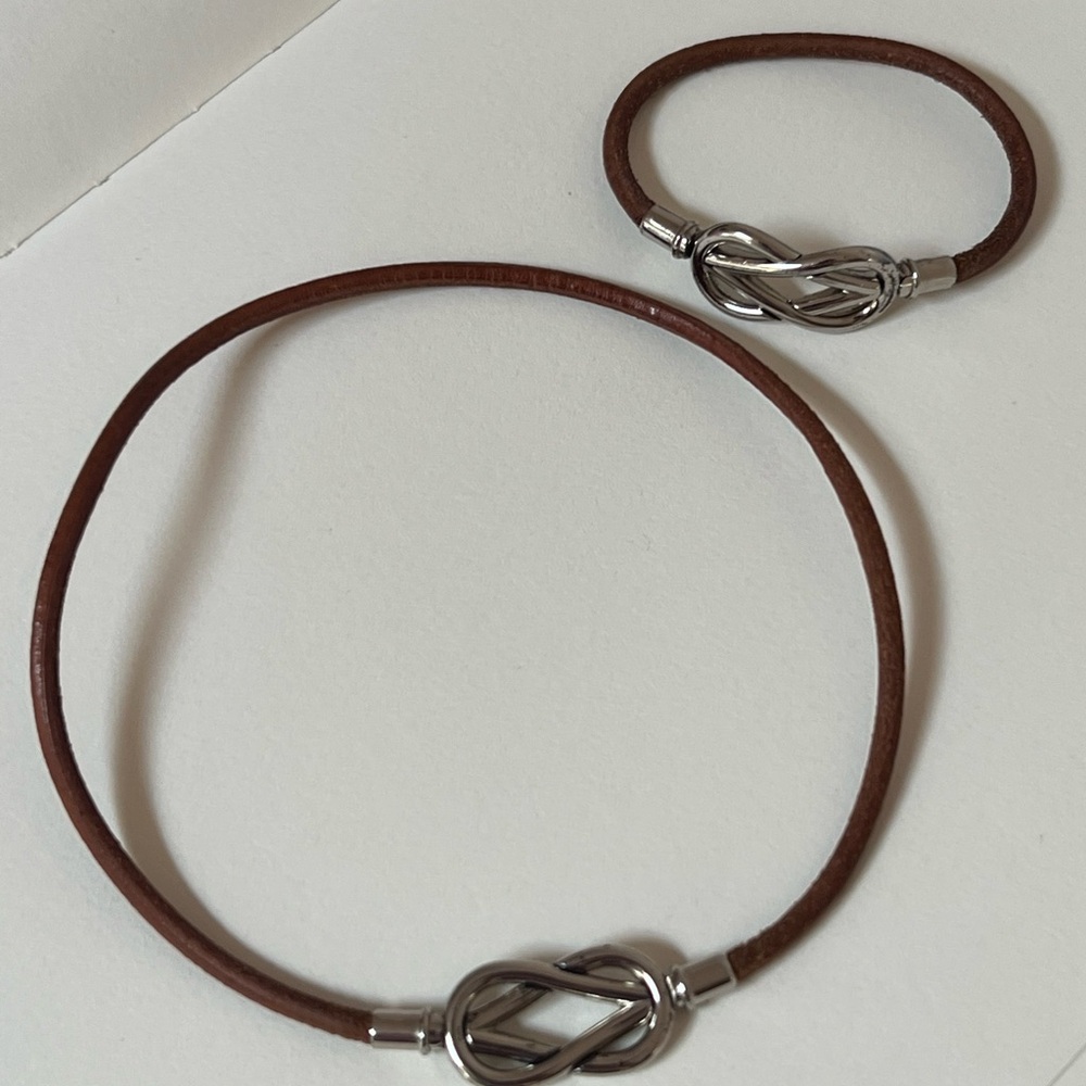 Hermes vintage set necklace and bracelet